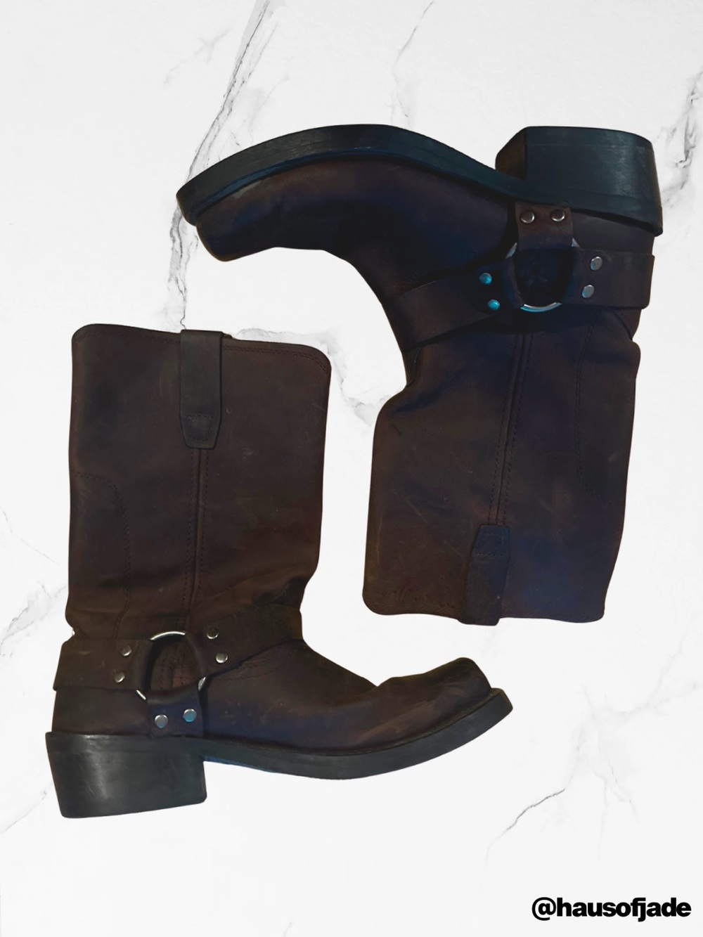 Durango Brown Leather Harness Boots